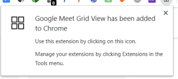 Google meet Grid view