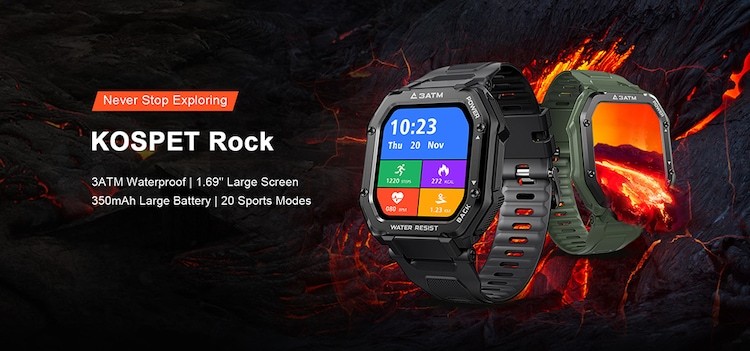 Review Kospet Rock Smartwatch for only $36.99