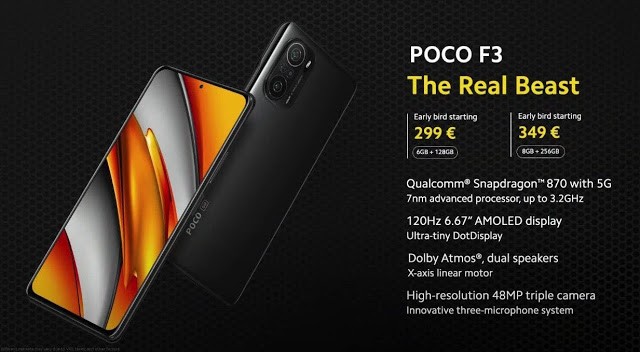 Xiaomi Poco F3 Specs