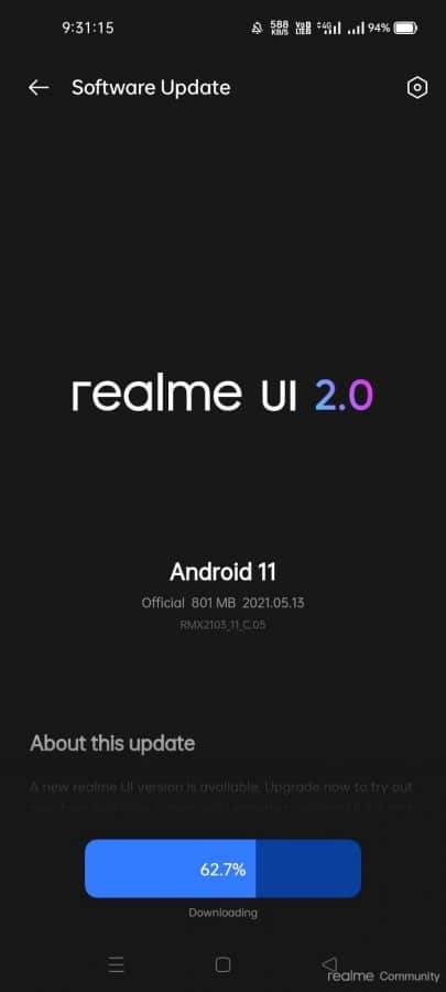 Realme 7i Android 11