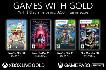 Xbox Live Gold Novembre 2021 free games list