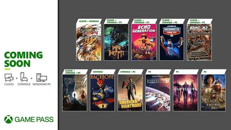 Xbox Game Pass mid-October 2021 List of Games