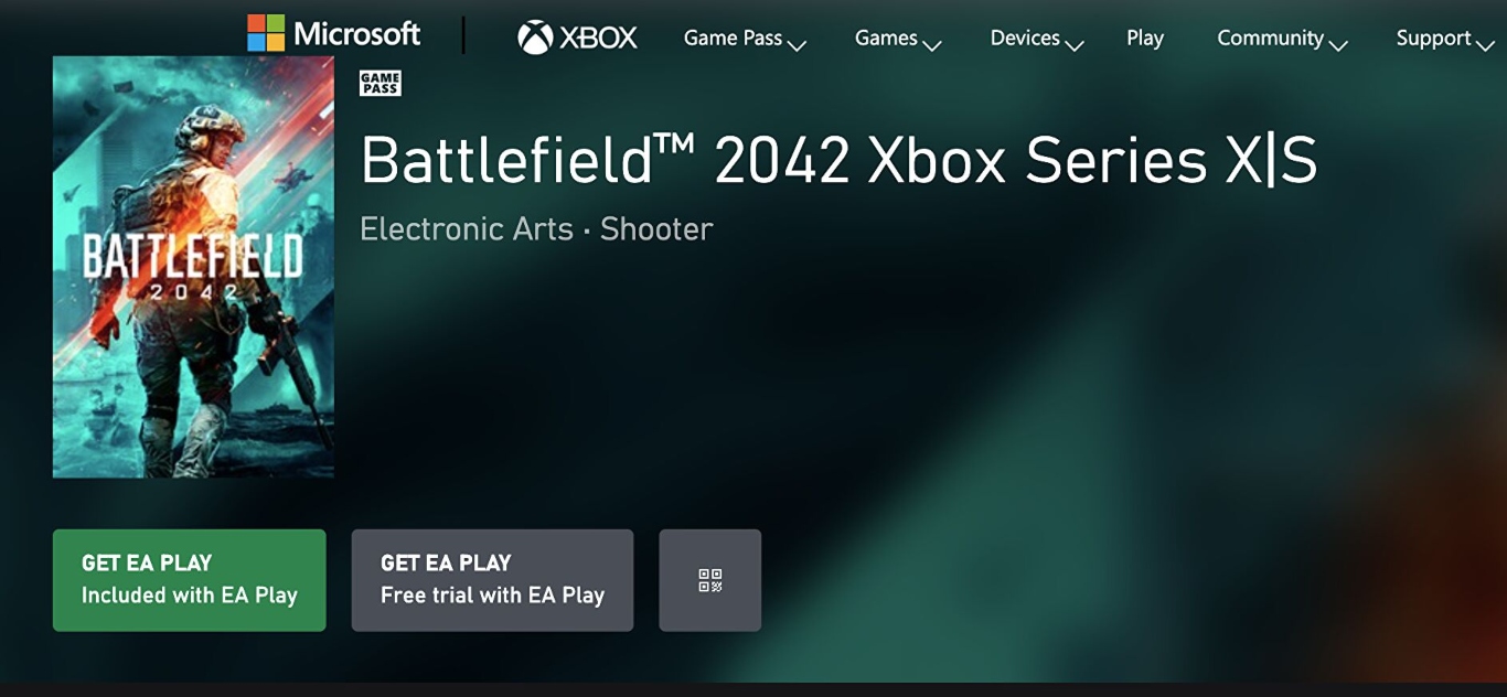 Battlefield 2042 Xbox game pass