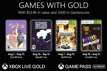 Games with Gold August 2022