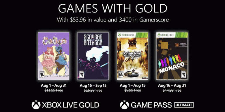 Games with Gold August 2022