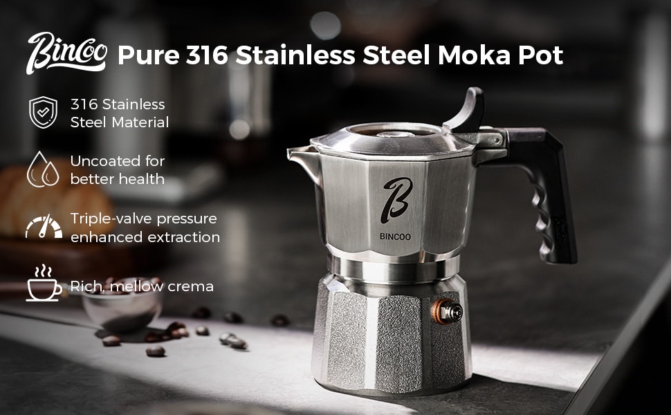 Bincoo Triple Valve Moka Pot