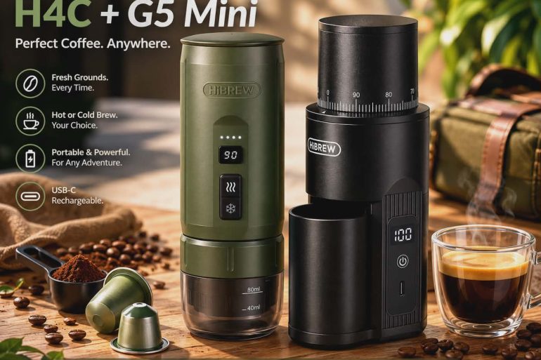HiBREW H4C Portable Coffee Maker + G5 Mini Coffee Grinder – The Ultimate Portable Coffee Set for Fresh Coffee Anywhere 49 HiBREW H4C+ G5 Mini Combo