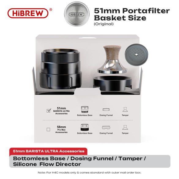 HiBREW 51mm Bottomless Adapter Kit for H4C