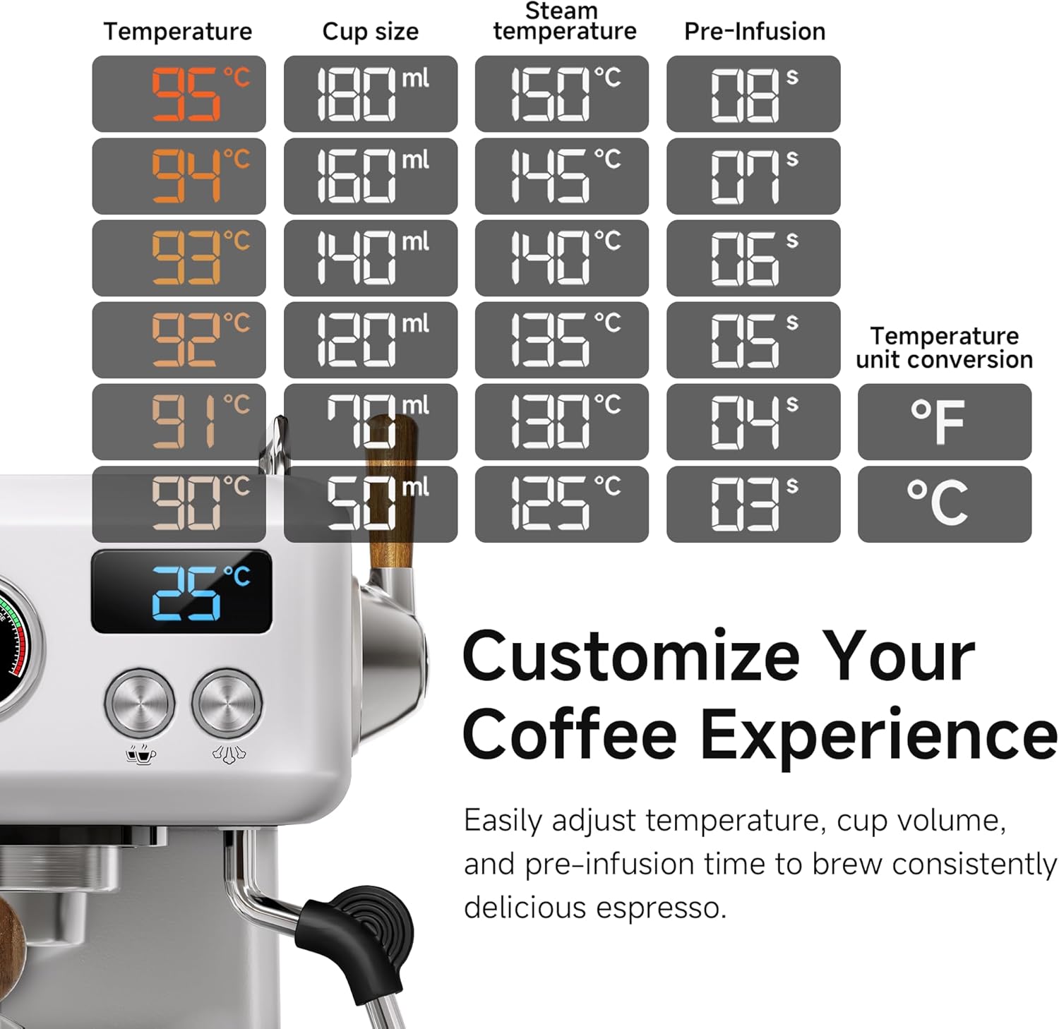 HiBREW H10 Plus Espresso Machine: Professional Brewing, Powerful Steam, and Latte Art Mastery 19 HiBREW H10 Plus Coffee machine