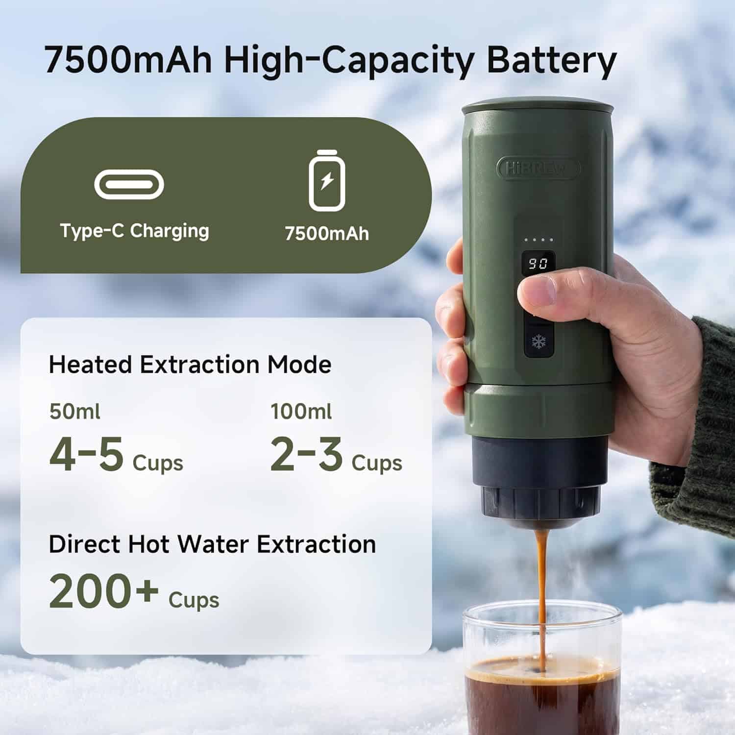 HiBREW H4C Portable Coffee Maker: The Best Travel Espresso Maker for 2026 22 HiBREW H4C Portable Coffee Maker