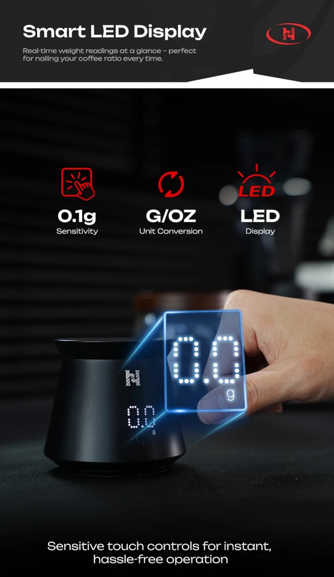 HiBREW Round Electronic Scale